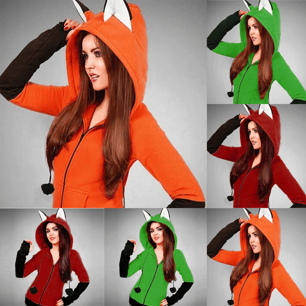 Order The Best Fox Ears Sweater Hoodie Women's Online