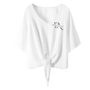 White V-neck Streamers Top