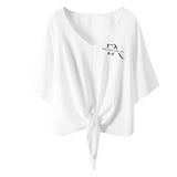 White V-neck Streamers Top