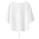 White V-neck Streamers Top