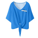Blue V-neck Streamers Top