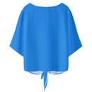 Blue V-neck Streamers Top