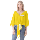 Yellow V-neck Streamers Top