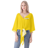 Yellow V-neck Streamers Top