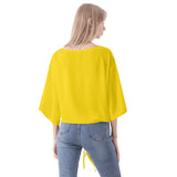 Yellow V-neck Streamers Top