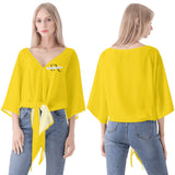 Yellow V-neck Streamers Top