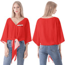Red V-neck Streamers Top