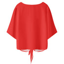 Red V-neck Streamers Top