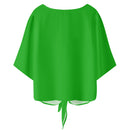 Green V-neck Streamers Top