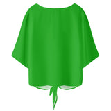 Green V-neck Streamers Top