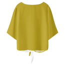 Gold And White V-neck Streamers Top