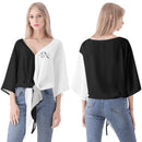 Black And White V-neck Streamers Top