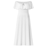 White Off-shoulder Long Dress