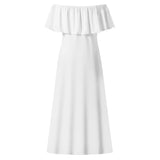 White Off-shoulder Long Dress