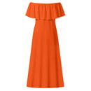 Orange Off-shoulder Long Dress