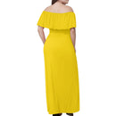 Yellow Off-shoulder Long Dress