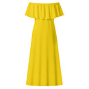 Yellow Off-shoulder Long Dress
