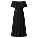 Black And White Off-shoulder Long Dress