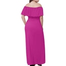 Pink Off-shoulder Long Dress