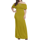 Gold Off-shoulder Long Dress
