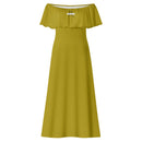 Gold Off-shoulder Long Dress
