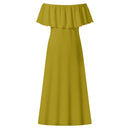 Gold Off-shoulder Long Dress