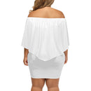 White Off-the-shoulder Tube Dress
