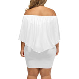 White Off-the-shoulder Tube Dress