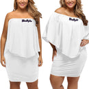 White Off-the-shoulder Tube Dress