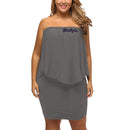 Grey Off-the-shoulder Tube Dress
