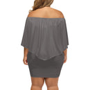 Grey Off-the-shoulder Tube Dress