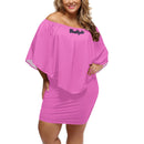 Pink Off-the-shoulder Tube Dress