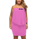 Pink Off-the-shoulder Tube Dress