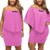 Pink Off-the-shoulder Tube Dress