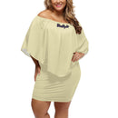 Beige Off-the-shoulder Tube Dress