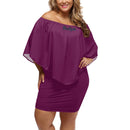 Purple Off-the-shoulder Tube Dress