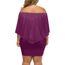 Purple Off-the-shoulder Tube Dress