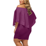 Purple Off-the-shoulder Tube Dress
