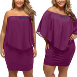 Purple Off-the-shoulder Tube Dress