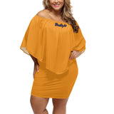 Orange Off-the-shoulder Tube Dress