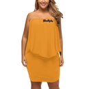 Orange Off-the-shoulder Tube Dress