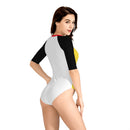 Yellow Long Sleeve One Piece Swimsuit