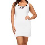 White Elegant Sleeveless Mini Dress