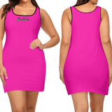 Pink Elegant Sleeveless Mini Dress