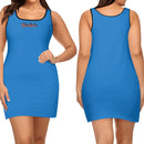 Blue Elegant Sleeveless Mini Dress
