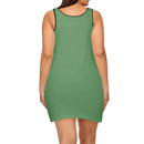 Green Elegant Sleeveless Mini Dress