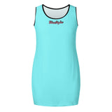 Turquoise Elegant Sleeveless Mini Dress
