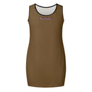 Brown Elegant Sleeveless Mini Dress
