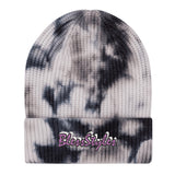 Embroidered Tie-Die Knitted Hat