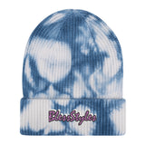 Embroidered Tie-Die Knitted Hat